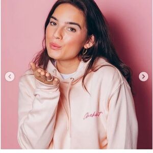 David Dobrik Clickbait hoodie sweatshirt light pink by fanjoy unisex M